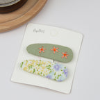 Floral BB Clip Embroidery Water Drop