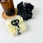 Flower Feather Hair Clip