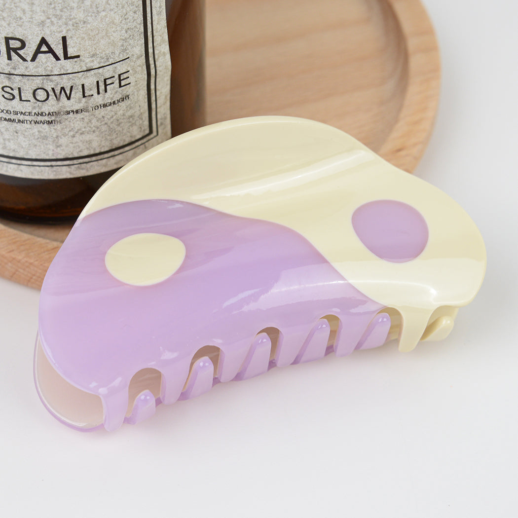 Gossip Semicircle Acetate Hairpin Tai Chi Element