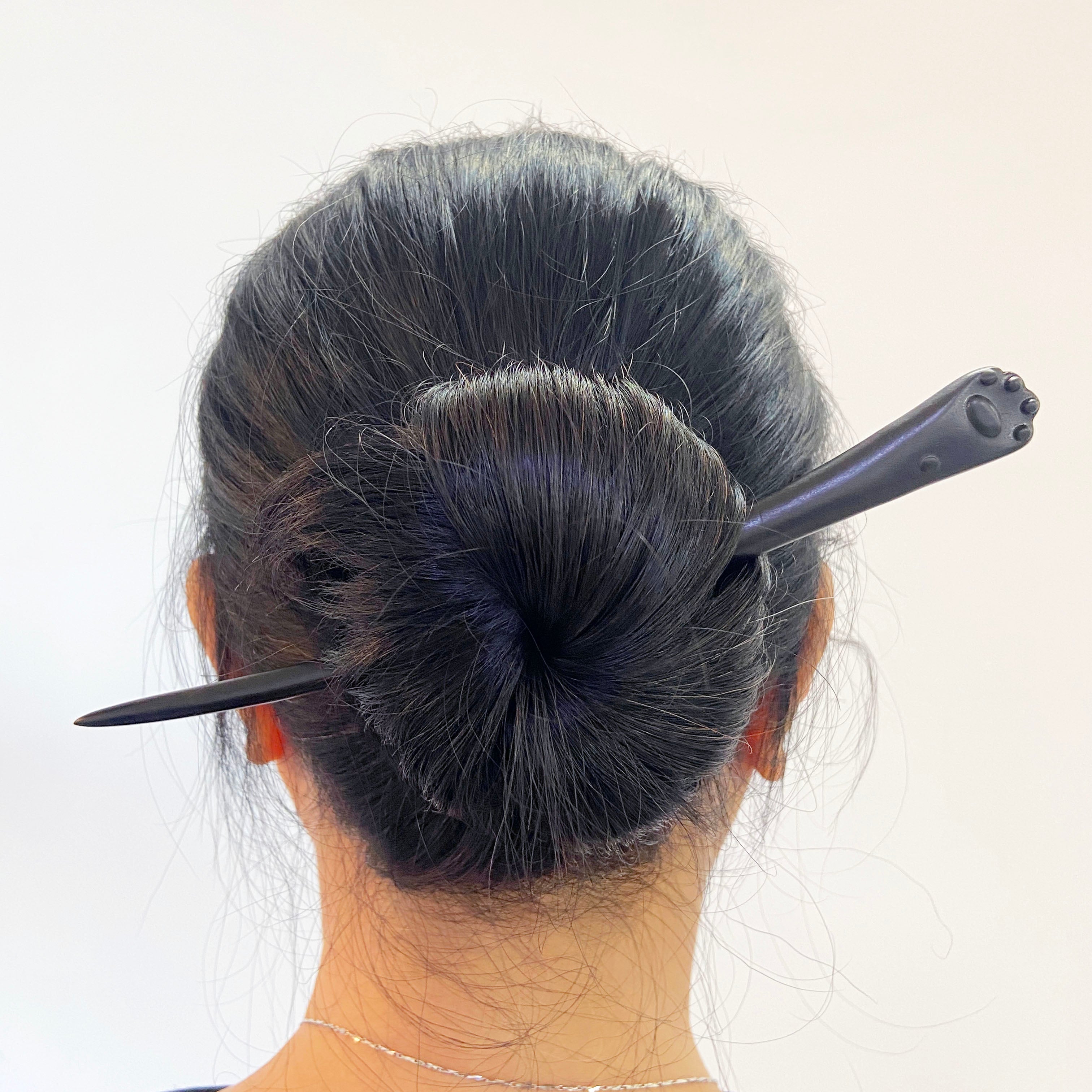 Cute Cat Claw Black Sandalwood Hairpin Long Wooden Hairpin