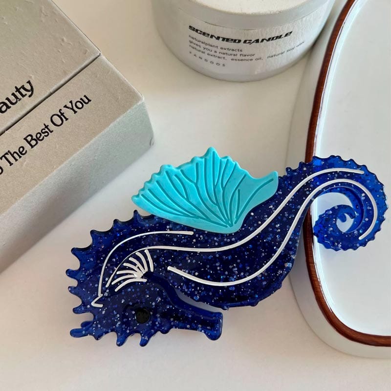 Haima Barrettes Ocean Back Head Half Grasping Updo Shark Clip