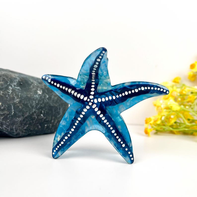 Starfish Barrettes Ocean Half Catch Shark Clip