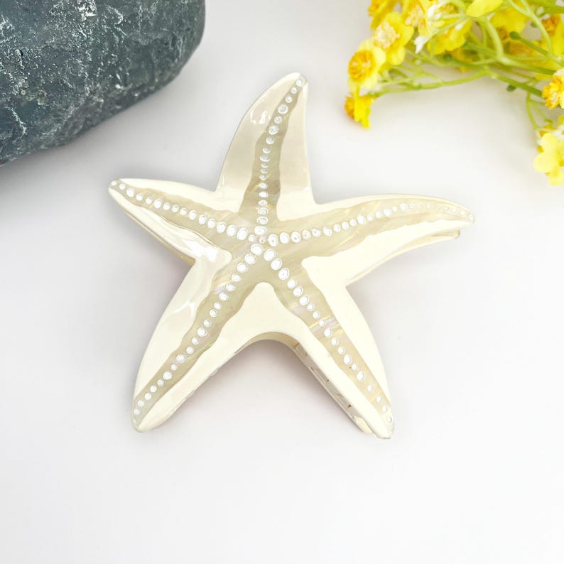 Starfish Barrettes Ocean Half Catch Shark Clip